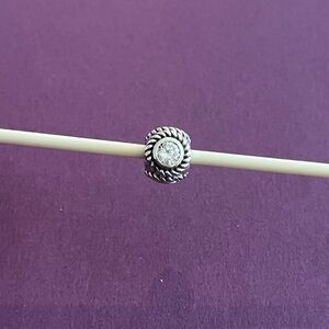 Chamilia Sterling Silver Rope charm with 3 CZ stones.